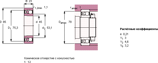 Подшипник 2209 E-2RS1KTN9