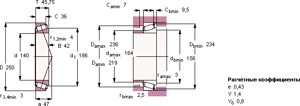 Подшипник 30228 J2