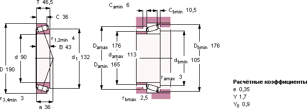 Подшипник 30318 J2