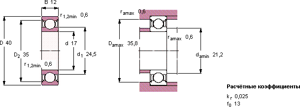 Подшипник 6203-2Z
