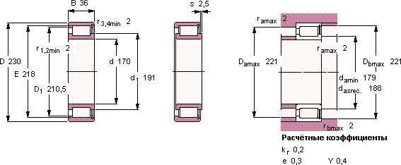 Подшипник NCF 2934 CV