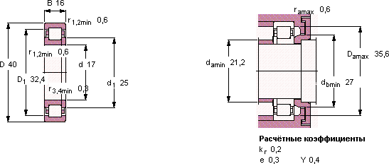Подшипник NUP 2203 ECP
