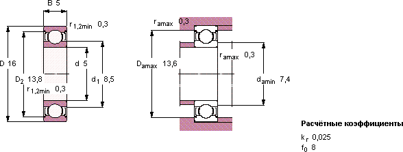 Подшипник W 625-2Z