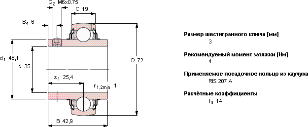 Подшипник YAR 207-2F