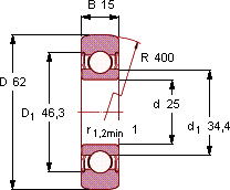 Подшипник 361205 R
