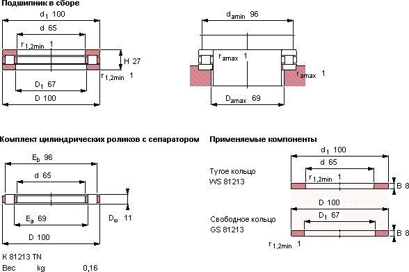 Подшипник 81213 TN