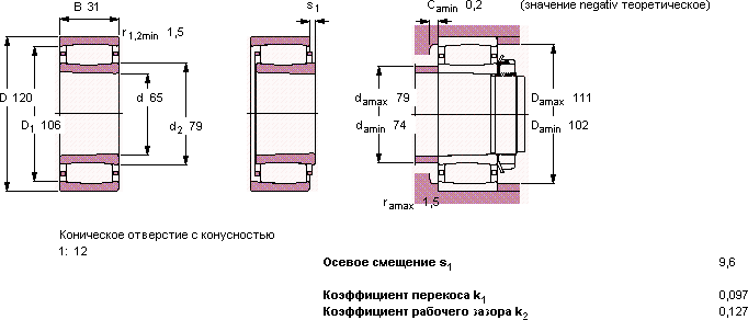 Подшипник C 2213 KTN9