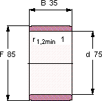 Подшипник IR 75X85X35