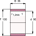 Подшипник IR 90X100X36