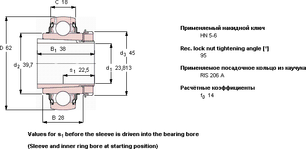 Подшипник YSA 206-2FK