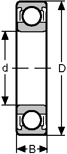 Подшипник 604 ZZ