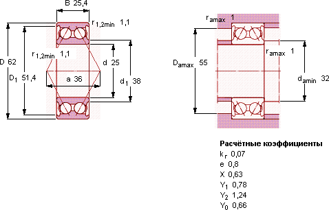 Подшипник 3305 A