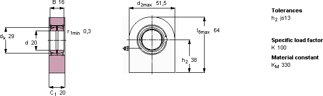 Подшипник SCF 20 ES